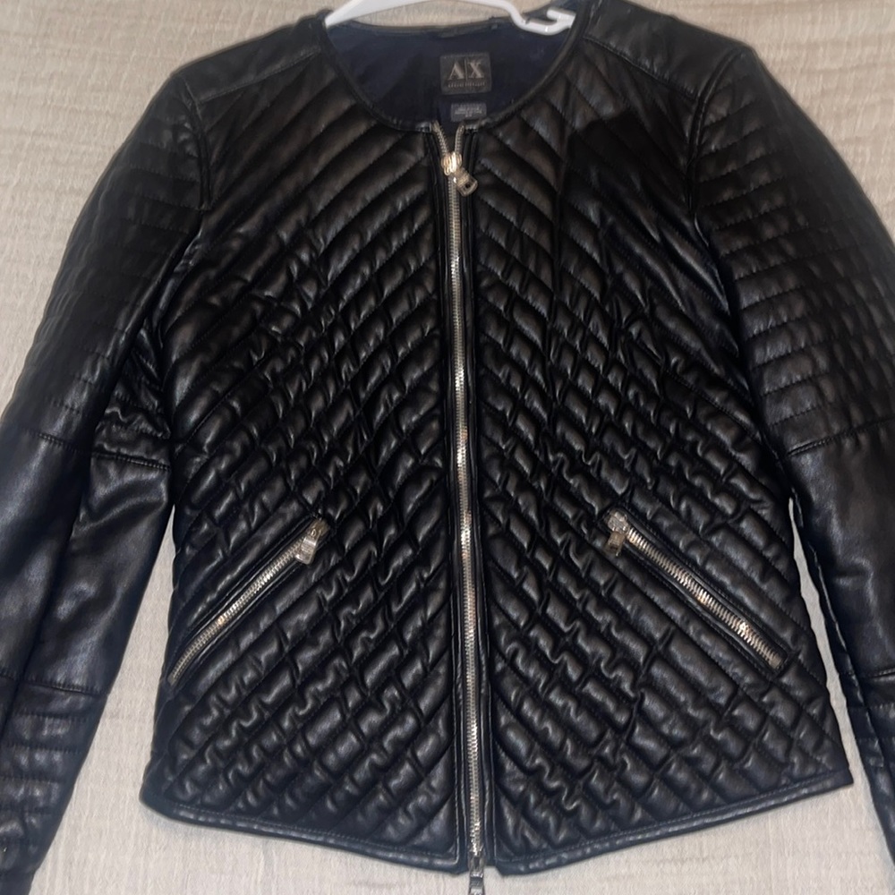 Armani Exchange Leather Jacket . 100% Authentic .… - image 1